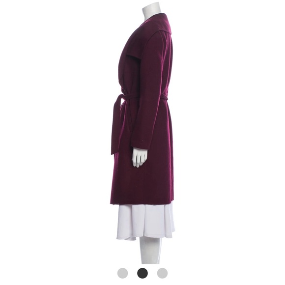 SOIA & KYO Burgundy/Purple Wool Coat - Picture 3 of 3